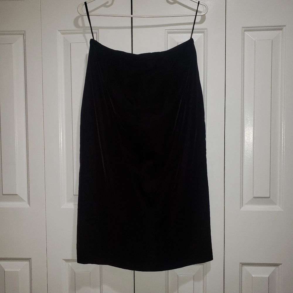 Vintage Cleo Velvet Skirt Burgundy Made in Canada - Picture 2 of 10